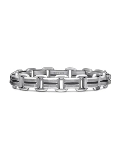 David Yurman Men's Deco Beveled Link Bracelet In Sterling Silver In Purple