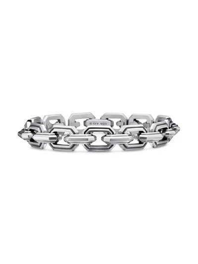 David Yurman Men's Deco Link Bracelet In Sterling Silver, 11mm In Orange
