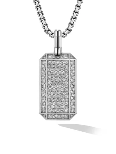David Yurman Men's Deco Tag In Sterling Silver In Transparent