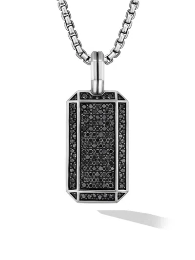 David Yurman Men's Deco Tag In Sterling Silver In Orange