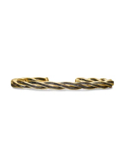 David Yurman Men's Dy Helios Cuff Bracelet In 18k Yellow Gold
