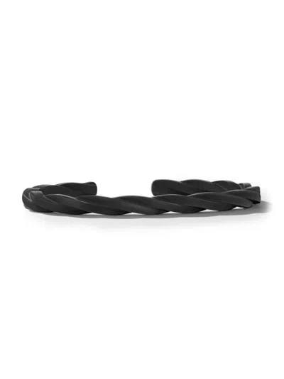 David Yurman Men's Dy Helios Cuff Bracelet In Titanium, 6mm In Black