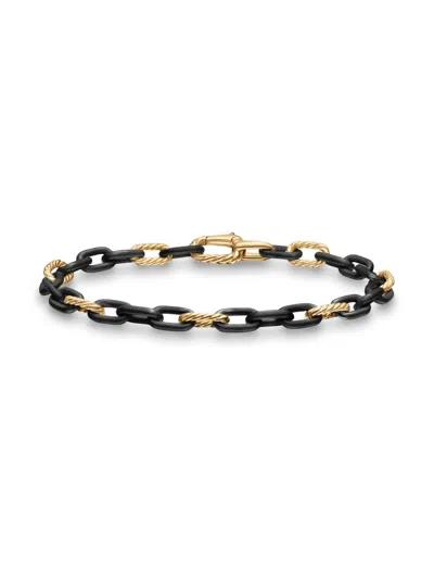 David Yurman Men's Dy Madison Chain Bracelet In Black Titanium In Transparent