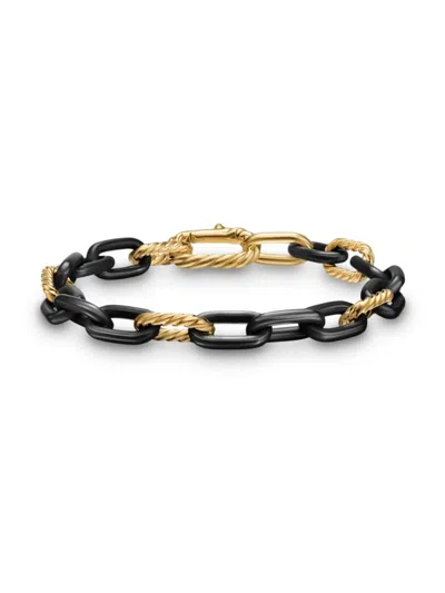 David Yurman Men's Dy Madison Chain Bracelet In Black Titanium In Metallic