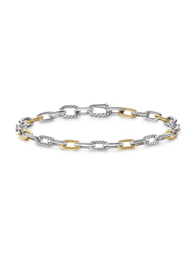 David Yurman Men's Dy Madison Chain Bracelet In Sterling Silver In Green