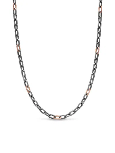 David Yurman Men's Dy Madison Chain Necklace In Grey Titanium In Purple