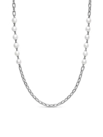 David Yurman Men's Dy Madison Chain Necklace In Sterling Silver In Pearl
