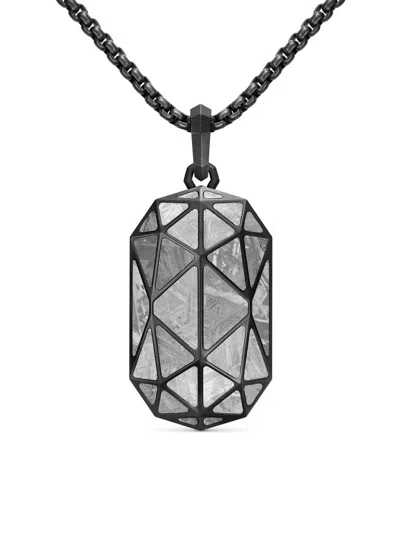 David Yurman Men's Faceted Amulet In Black Titanium