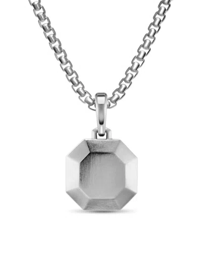David Yurman Men's Faceted Amulet In Sterling Silver, 16mm In Gold