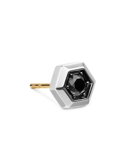 David Yurman Men's Faceted Hex Stud Earring In Sterling Silver In Pattern