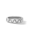 DAVID YURMAN MEN'S FACETED TRIANGLE BAND RING IN STERLING SILVER, 6MM