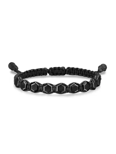 David Yurman Men's Faceted Woven Bracelet In Black Titanium