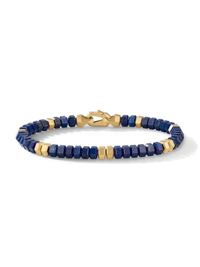 David Yurman Men's Hex Bead Bracelet In Blue
