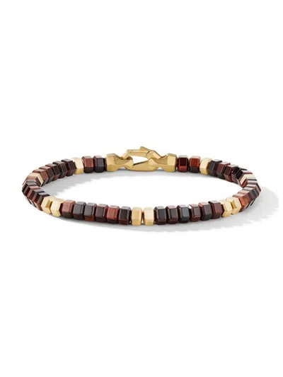 David Yurman Men's Hex Bead Bracelet In Red Tigers Eye
