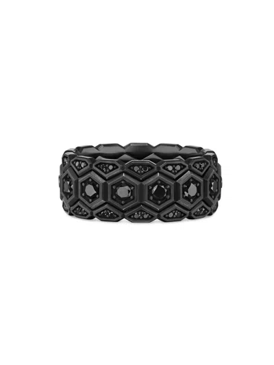 David Yurman Men's Hex Stack Ring In Black Titanium