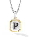 David Yurman Men's Initial Amulet In Sterling Silver In Multi