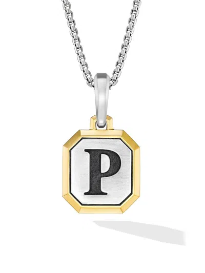 David Yurman Men's Initial Amulet In Sterling Silver In Multi