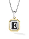 David Yurman Men's Initial Amulet In Sterling Silver In Multi