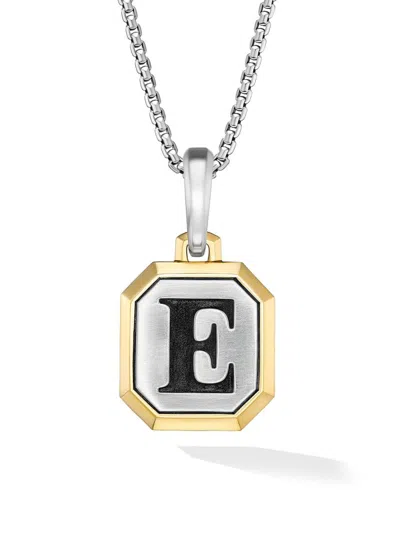 David Yurman Men's Initial Amulet In Sterling Silver In Multi