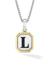 David Yurman Men's Initial Amulet In Sterling Silver In Orange
