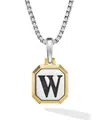 David Yurman Men's Initial Amulet In Sterling Silver In Orange