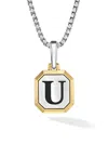 David Yurman Men's Initial Amulet In Sterling Silver In Multi