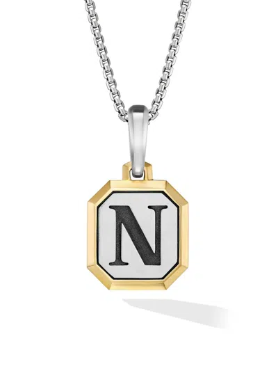David Yurman Men's Initial Amulet In Sterling Silver