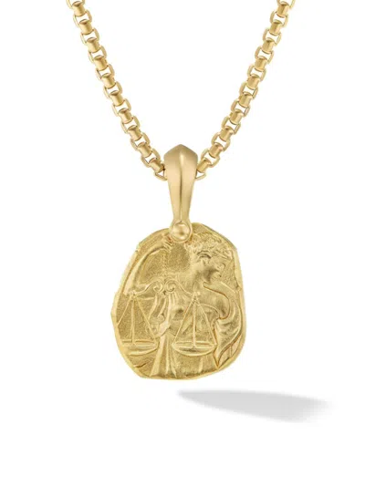 David Yurman Men's Libra Amulet In 18k Yellow Gold, 27mm