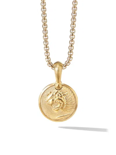 David Yurman Men's Petrvs Lion Amulet In 18k Yellow Gold, 18.5mm