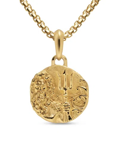 David Yurman Men's Poseidon Amulet In 18k Yellow Gold, 23.9mm In Neutral
