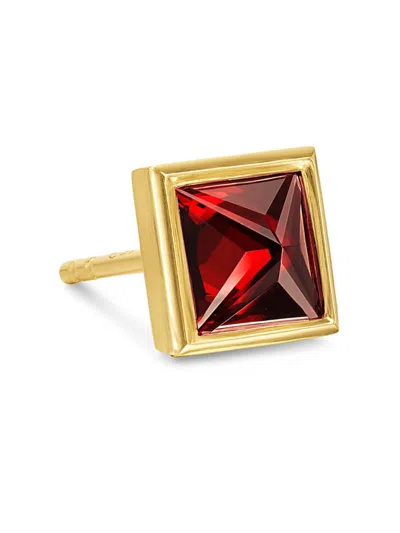 David Yurman Men's Pyramid Stud Earring In 18k Yellow Gold