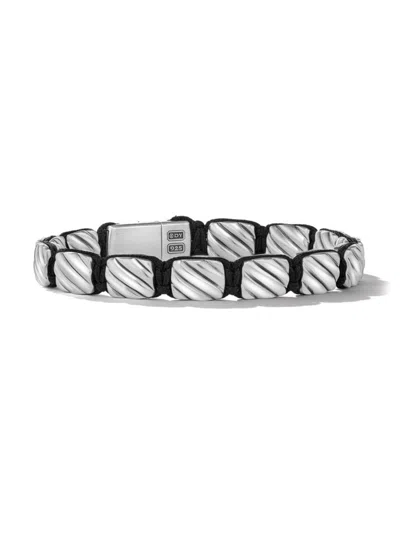 David Yurman Sterling Silver Sculpted Cable Woven Tile Bracelet