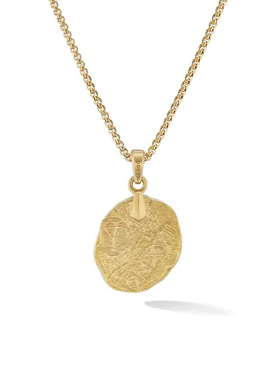 David Yurman Men's Shipwreck Coin Amulet In 18k Yellow Gold, 34mm