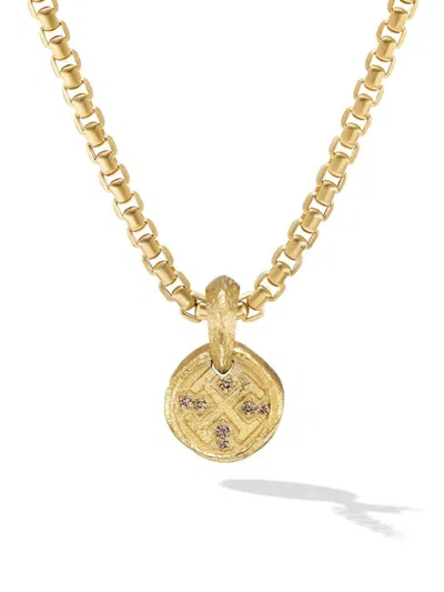 David Yurman Men's Shipwreck Coin Amulet In 18k Yellow Gold