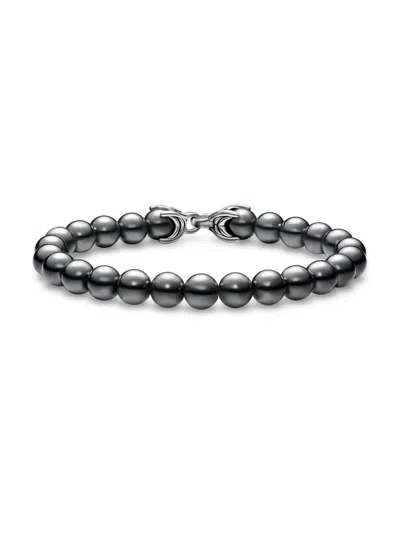 David Yurman Men's Spiritual Beads Bracelet In Sterling Silver In Gray