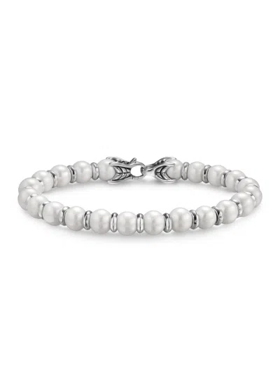 David Yurman Men's Spiritual Beads Bracelet In Sterling Silver In Metallic
