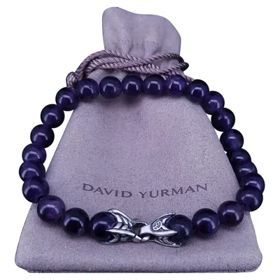 Pre-owned David Yurman Men's Spiritual Beads Bracelet With Amethyst In Purple