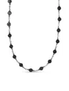 David Yurman Men's Spiritual Beads Rosary Necklace In Sterling Silver In Black Onyx