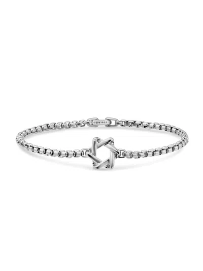 David Yurman Star Of David Station Bracelet In Silver