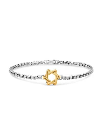David Yurman Men's Star Of David Station Bracelet In Sterling Silver In Metallic