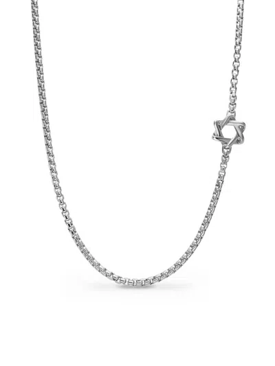 David Yurman Men's Star Of David Station Necklace In Sterling Silver, 3.6mm
