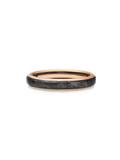 David Yurman Men's Streamline Band Ring In 18k Rose Gold In Gray