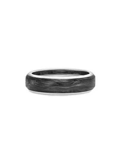 David Yurman Men's Streamline Band Ring In 18k White Gold In Brown