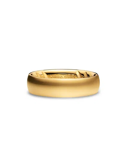 David Yurman Men's Streamline Band Ring In 18k Yellow Gold, 6.2mm In Pink