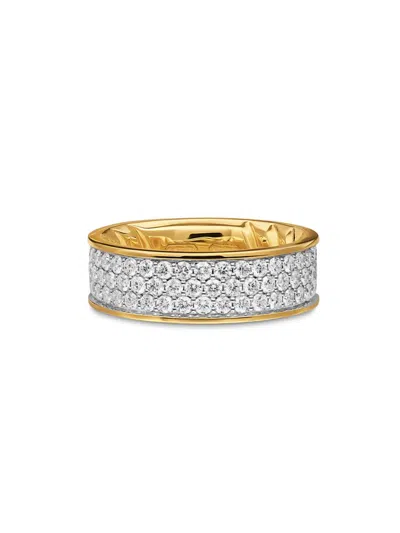 David Yurman Men's Streamline Band Ring In 18k Yellow Gold