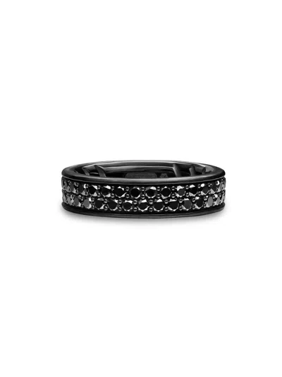 David Yurman Men's Streamline Band Ring In Black Titanium In Pattern