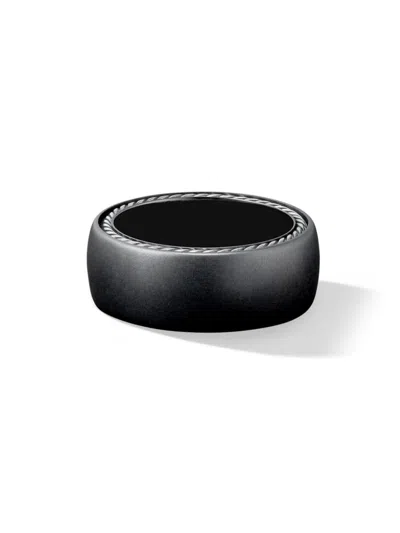 David Yurman Men's Streamline Band Ring In Black Titanium, 9mm