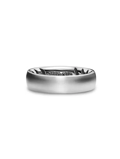 David Yurman Men's Streamline Band Ring In Sterling Silver, 6.2mm In Red