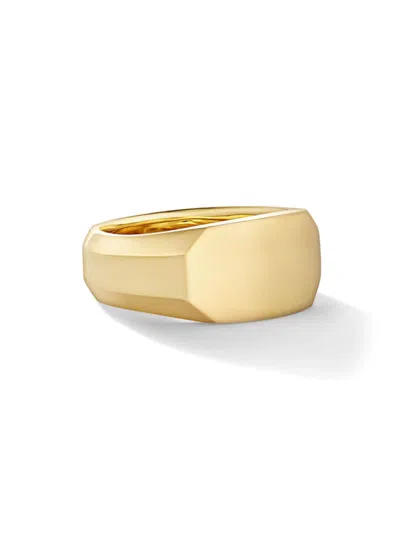 David Yurman Men's Streamline Cigar Band Ring In 18k Yellow Gold, 10.5mm