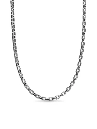 David Yurman Men's Streamline Link Necklace In Sterling Silver In Black Diamond